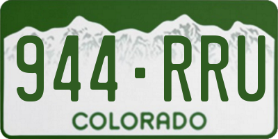CO license plate 944RRU