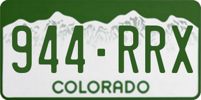 CO license plate 944RRX