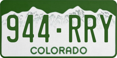 CO license plate 944RRY