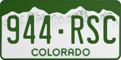 CO license plate 944RSC