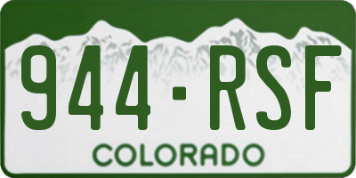 CO license plate 944RSF