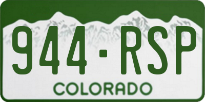 CO license plate 944RSP