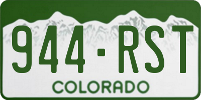 CO license plate 944RST