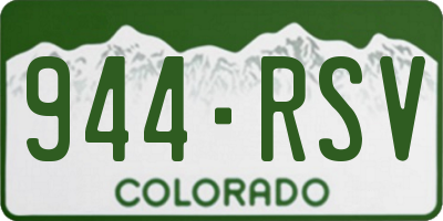 CO license plate 944RSV