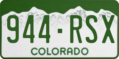 CO license plate 944RSX