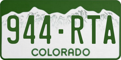 CO license plate 944RTA