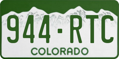 CO license plate 944RTC