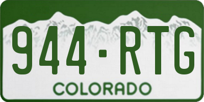 CO license plate 944RTG