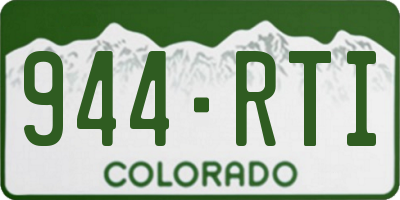 CO license plate 944RTI