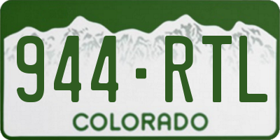 CO license plate 944RTL