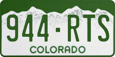 CO license plate 944RTS