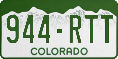 CO license plate 944RTT