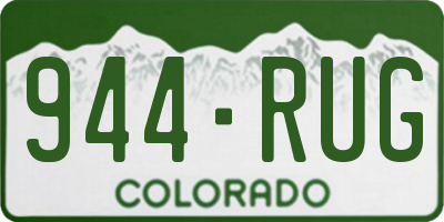 CO license plate 944RUG