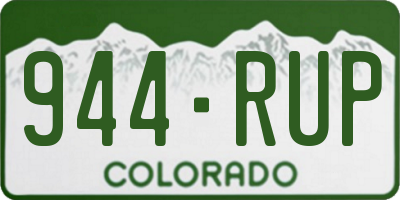 CO license plate 944RUP