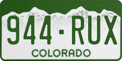 CO license plate 944RUX