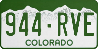 CO license plate 944RVE