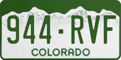 CO license plate 944RVF
