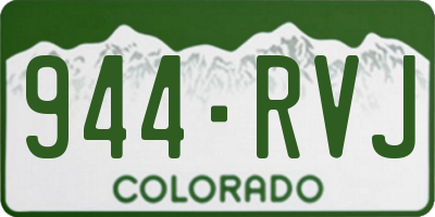 CO license plate 944RVJ