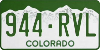 CO license plate 944RVL