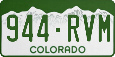 CO license plate 944RVM