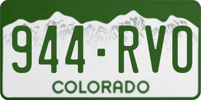 CO license plate 944RVO