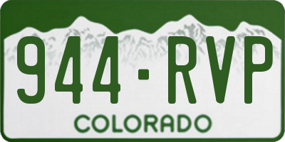CO license plate 944RVP