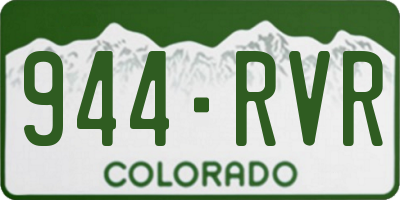 CO license plate 944RVR
