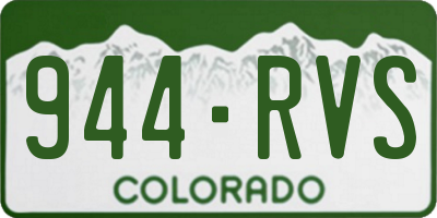 CO license plate 944RVS