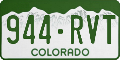 CO license plate 944RVT