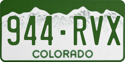 CO license plate 944RVX