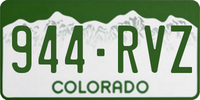 CO license plate 944RVZ