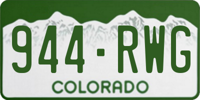 CO license plate 944RWG