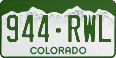 CO license plate 944RWL
