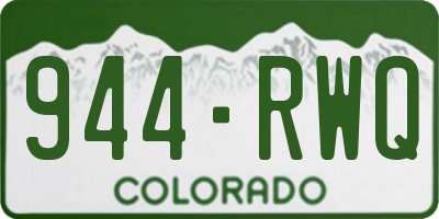 CO license plate 944RWQ