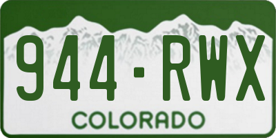CO license plate 944RWX