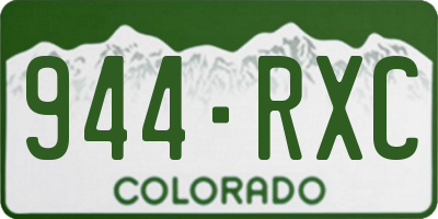 CO license plate 944RXC