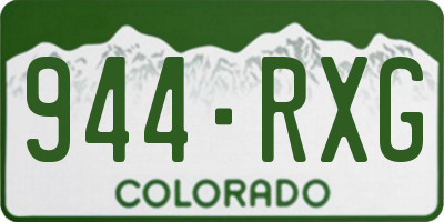 CO license plate 944RXG