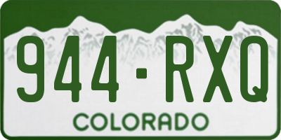 CO license plate 944RXQ