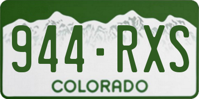 CO license plate 944RXS