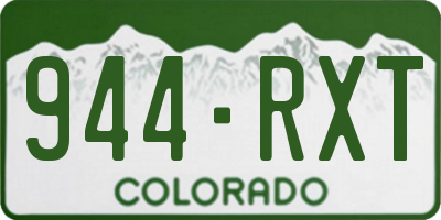 CO license plate 944RXT