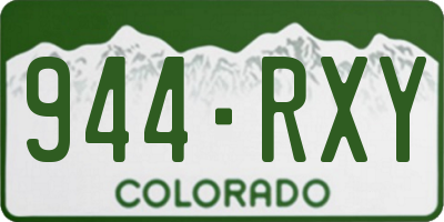 CO license plate 944RXY