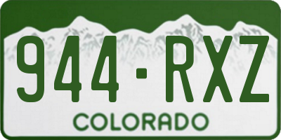 CO license plate 944RXZ