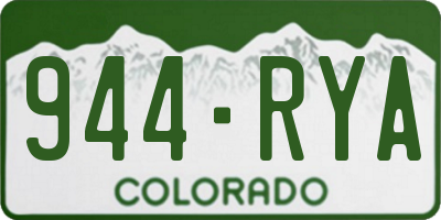 CO license plate 944RYA