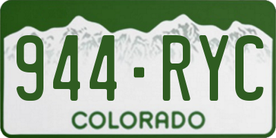 CO license plate 944RYC