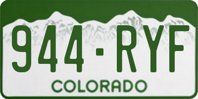 CO license plate 944RYF