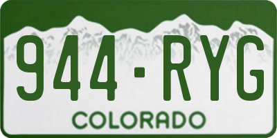 CO license plate 944RYG
