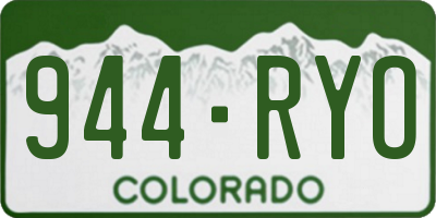 CO license plate 944RYO