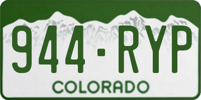 CO license plate 944RYP