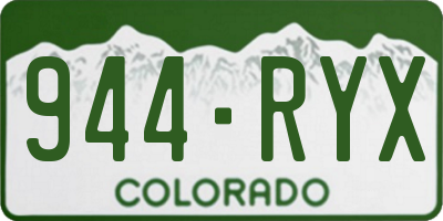 CO license plate 944RYX