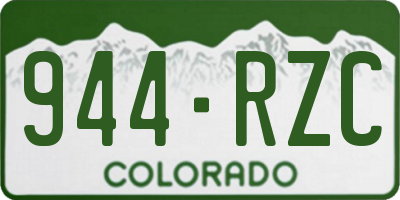 CO license plate 944RZC